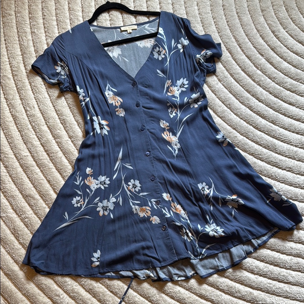 La Hearts Blue and White Dress